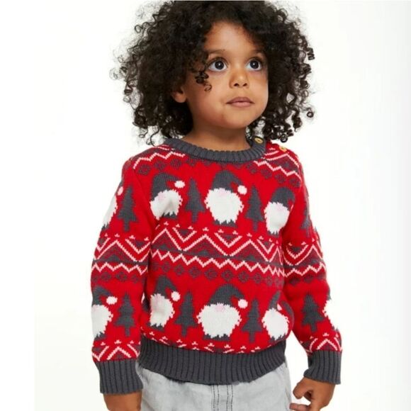 Holiday Time Baby Toddler Boy or Girls Unisex Christmas Sweater, Size 18 Months - Picture 1 of 6
